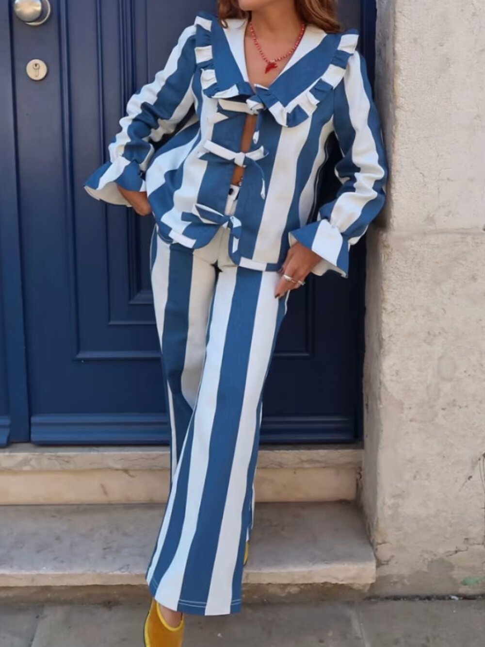 Labelrail x Rebecca Olivia wide Circus Stripe Set